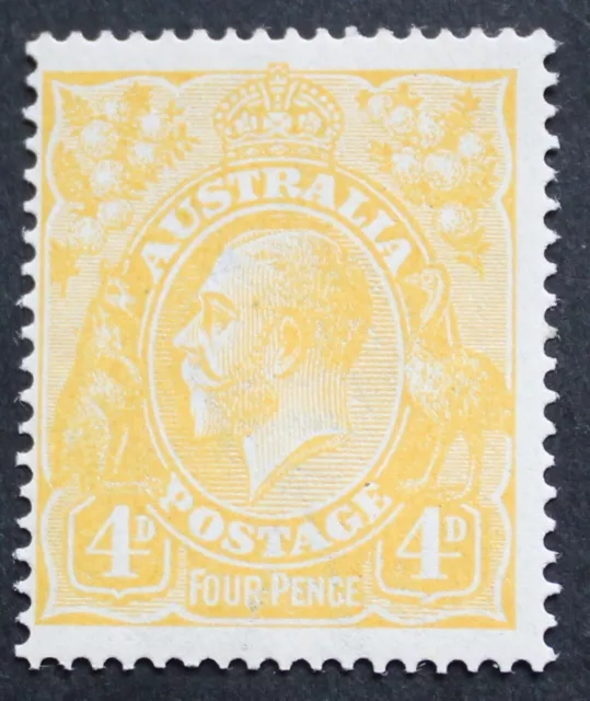 Australia 1916 GV Four Pence (Lemon-Yellow) SG 22b mint