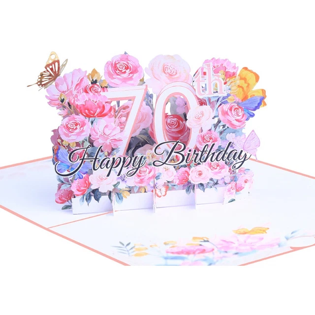 Tarjeta de Cumpleaños Pop-Up Tarjeta Regalos Con Sobre Papel Único