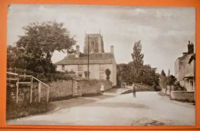 C.P.C. Postcard POSTED 1926 CHURCH & STREET SCENE IRON ACTON GLOUCESTERSHIRE