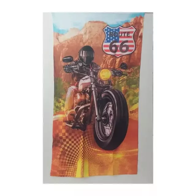 Grande Serviette De Plage Drap De Bain Microfibres Moto Route 66