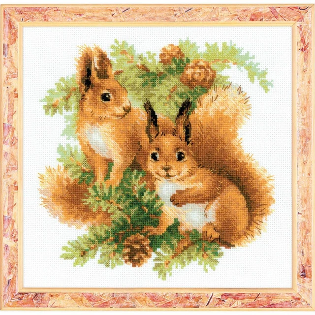 Kit De Point De Croix Riolis - Charmants Glaïeuls - 20x50cm - Modèle 1994