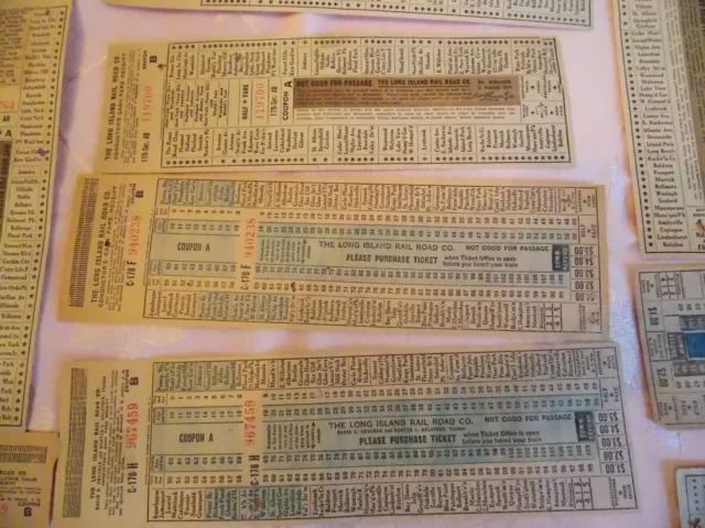 39 1915-50 LIRR Long Island Railroad Tickets Brooklyn Rockaway 3