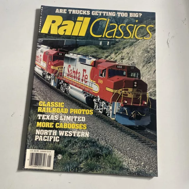 1991 Jan Rail Classics Magazine Santa Fe Mail Train (MH472)