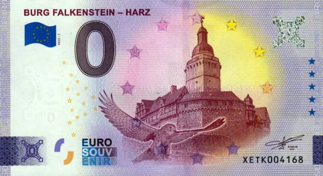 Null Euro Schein - 0 Euro Schein - Burg Falkenstein - Harz 2023-1