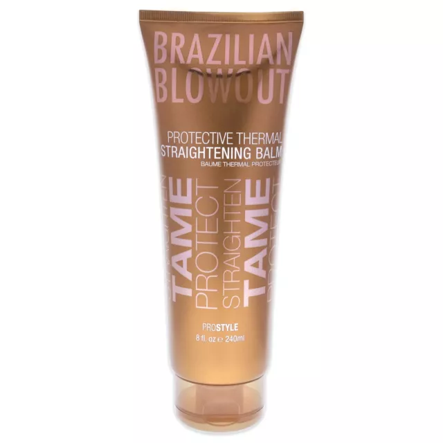 BRAZILIAN BLOWOUT Protective Thermal Straightening Balm, 8 Fl Oz