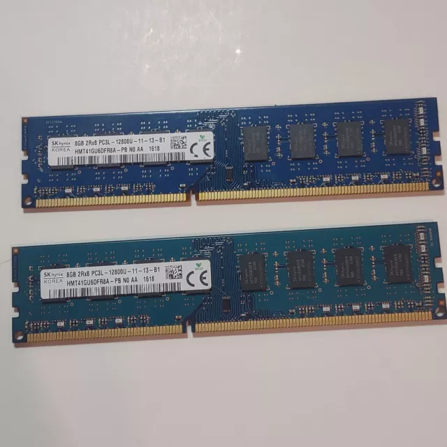 SK Hynix 16 GB RAM HMT41GU6BFR8A-PB (2x8GB)  2Rx8 PC3L-12800U Desktop Memory [2]