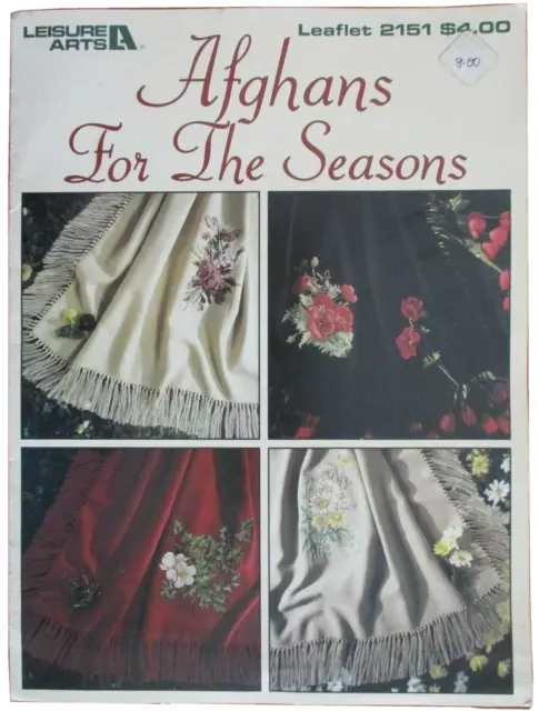 AFGHANS FOR THE SEASONS LEISURE ARTS Leaflet 2151 Linda Gillum 1991 CROSS STITCH