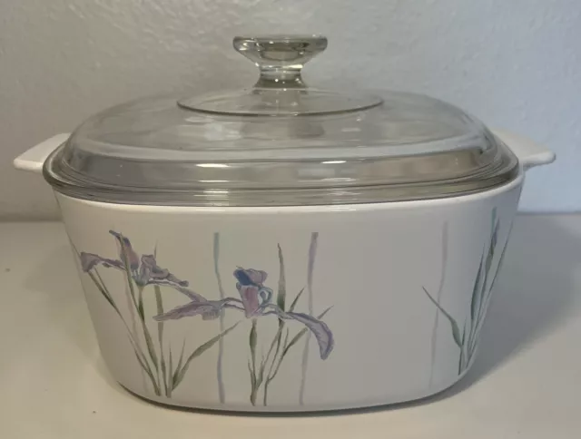 Corning Ware A3B Shadow Iris 3 Liter Casserole With Lid Baking Dish