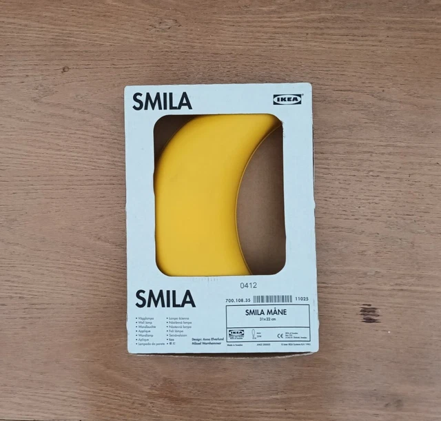 Lampada da parete Ikea Smila Mane luna mezzaluna gialla bambini luce notturna asilo nido