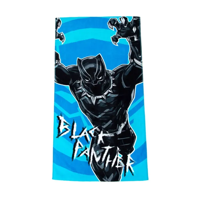 Toalla de playa Black Panther para niños, 27 x 54, azul, Marvel