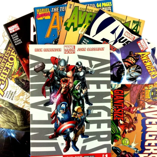 Avengers 10 Comic Lot Marvel #1 Uncanny Unplugged A vs X West Coast Mighty