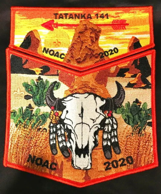 Tatanka Oa Lodge 141 Bsa Buffalo Trail Flap 2020 Noac 2-Patch Set Only 100 Made!