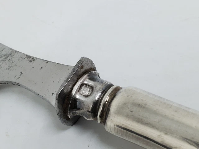 Couteau Ancien Rocaille En Argent - Pour Dessert Ou Beurre - France - Antiquité