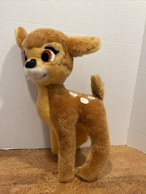 Vintage 60s Bambi Plush Walt Disney Productions California Stuffed Toys 16” USA