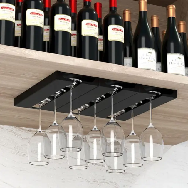 Estante de copa de vino BIOSA debajo del armario, soporte de copa de vino estantería debajo de d