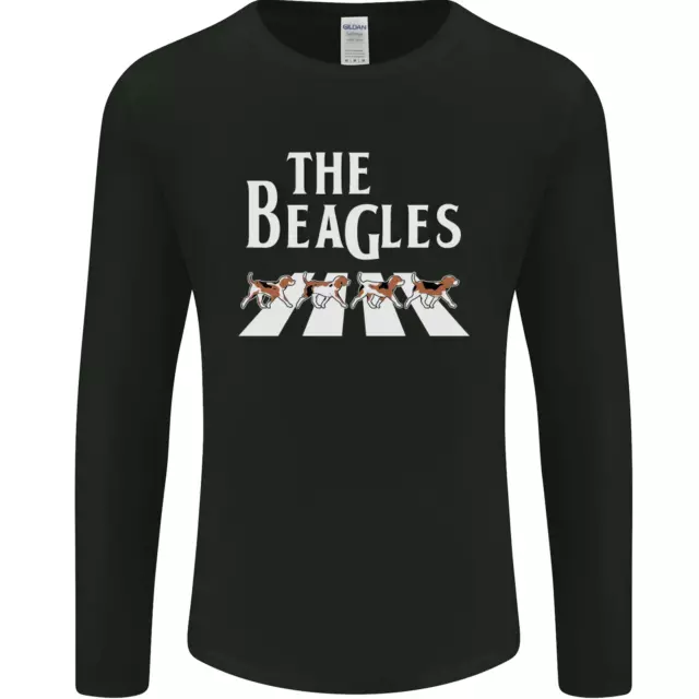 T-shirt parodia cane divertente da uomo The Beagles manica lunga