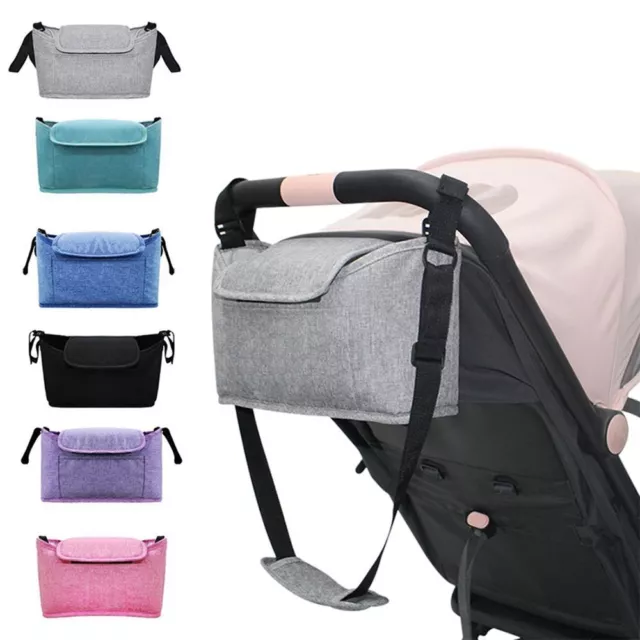 Pram Pushchair Baby Organiser Mummy Bag Buggy Cup Bottle Holder UK