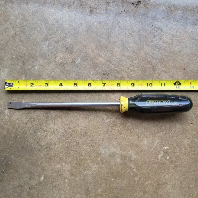 Vintage Stanley Workmaster Screwdriver - 8" Flat Blade 67-268 - Made in USA