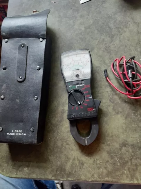 Vintage Amprobe  Clamp Meter With Original Leather Case