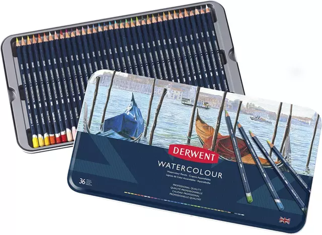 Derwent Watercolour Pencils, Drawing & Painting, Set of 36, Ideal for Blendin...