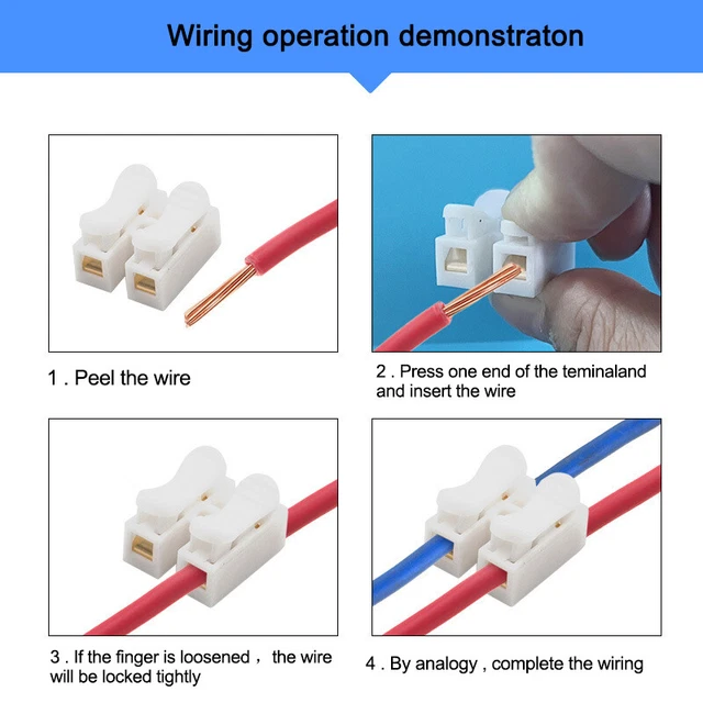 10pcs CH2 Quick Splice Lock Drahtverbinder Elektrische Kabelklemm-DB