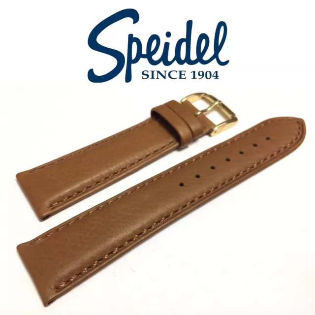 NEW 20mm SPEDIEL 5034730 MATTE TAN SOFT TOUCH DURABLE LEATHER WATCH BAND STRAP