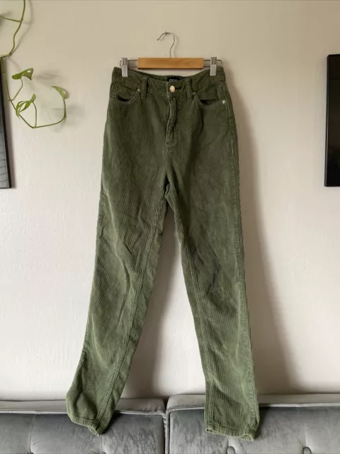BDG Urban Outfitters Womens Size 24 Mom High Rise Corduroy Jeans Green