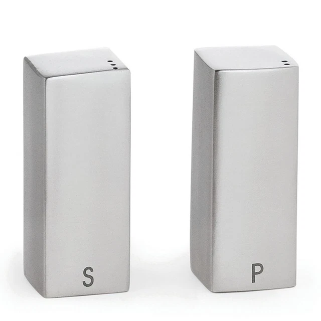 TableCraft 167 S/S 1-1/2 Oz. Square Salt And Pepper Shaker Set