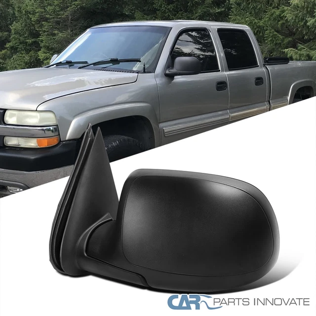 Fits 99-02 Silverado Sierra 00-02 Tahoe Suburban Manual Driver Side View Mirror