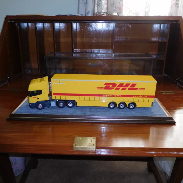 Model Impex Scania Dhl Tautliner Truck Display In Glass