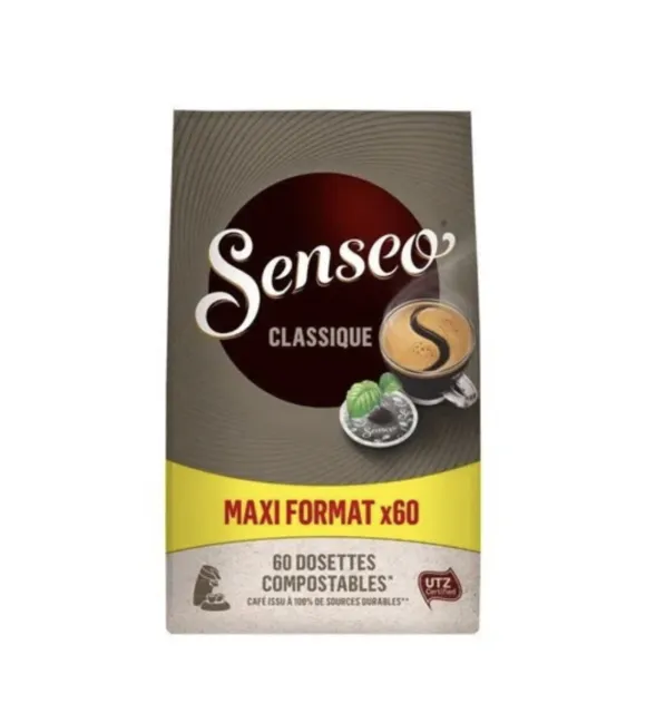 LOT DE 2 - SENSEO - Classique Café dosettes Compatibles Senseo - paquet de 60