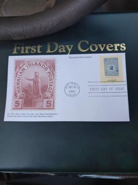 2002 FDC Hawaiian Missionaries 2 Cent Mystic Stamp