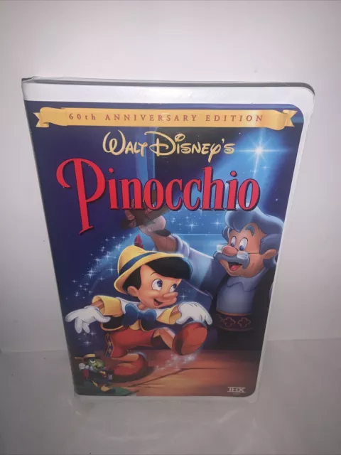 PINOCCHIO Walt Disney 60TH Anniversary Edition VHS
