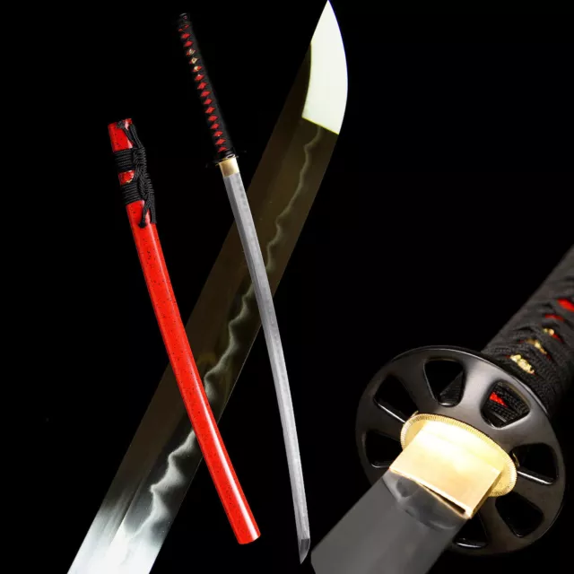 Muramasa Swords T10 Katanas Clay Tempered Red Hamon Blade Home