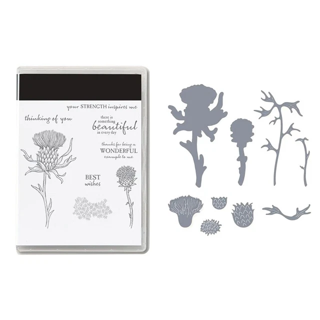 GLOBLELAND Timbri Trasparenti In Silicone – Parole Francesi E Ghirlanda Di Piante Per Scrapbooking - 3