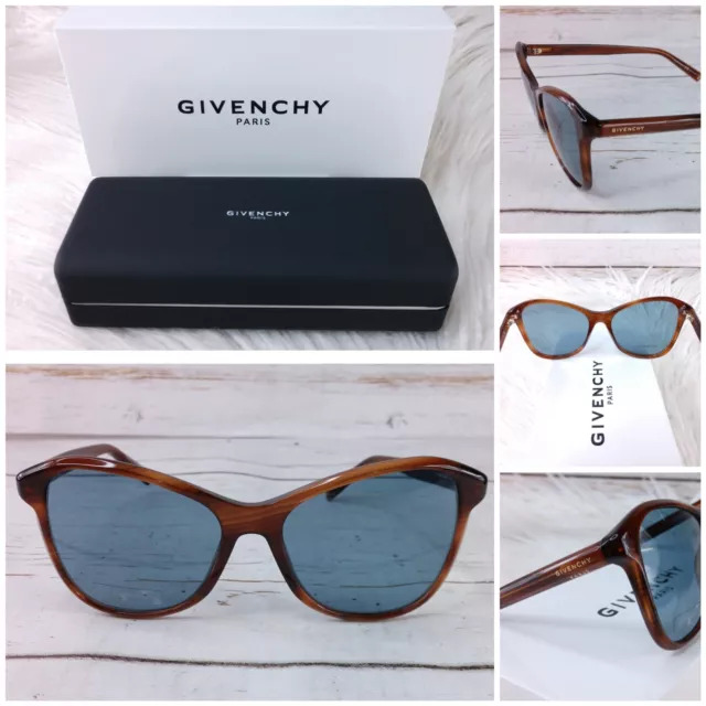 Givenchy Cat Eye Sunglasses Gradient Brown Horn 56mm