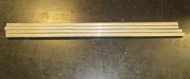 Lot of 4 303 stainless steel 1/2" Diameter rod 21 1/2" long 10-32 Hole Each End