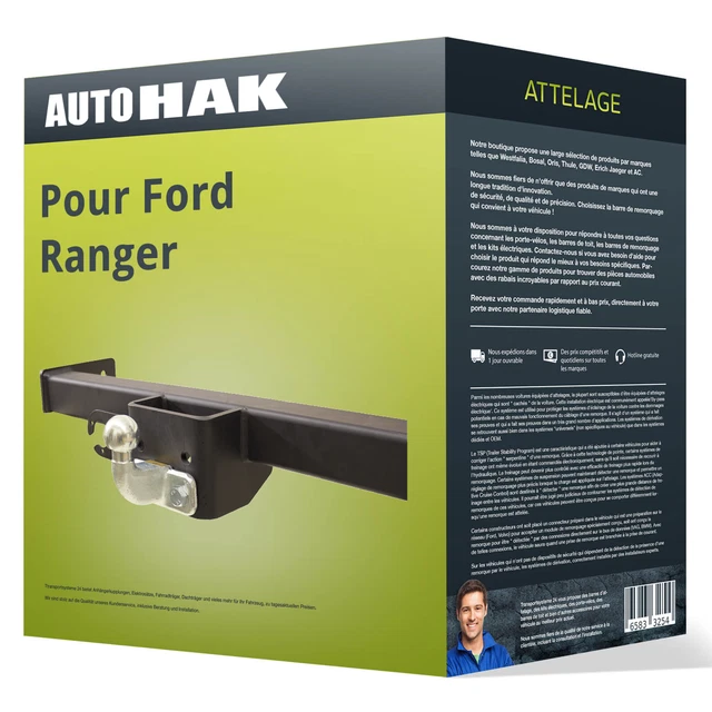 ATTELAGE POUR FORD Ranger TYP ES/ET démontable avec outil Auto Hak TOP ...