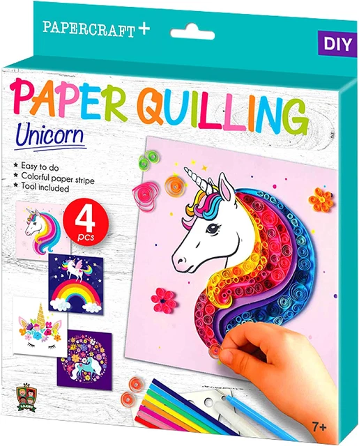 C.S. Regalos de artes y artesanías de papel hágalo usted mismo para niños - unicornio | pluma de papel 3D