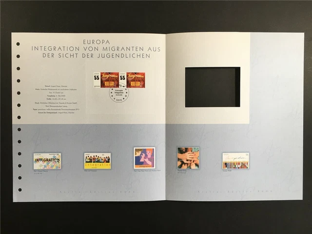 Germany Art-Edition 2006/18 Europa Cept Migrant Teenagers Unissued Designs!!