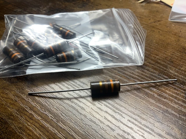 Allen Bradley Carbon Comp. 2 Watt Resistors 5% 130 Ohm 12pc