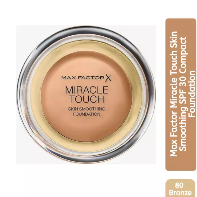 Max Factor Miracle Touch Skin Smoothing SPF 30 Compact Foundation - 80 Bronze