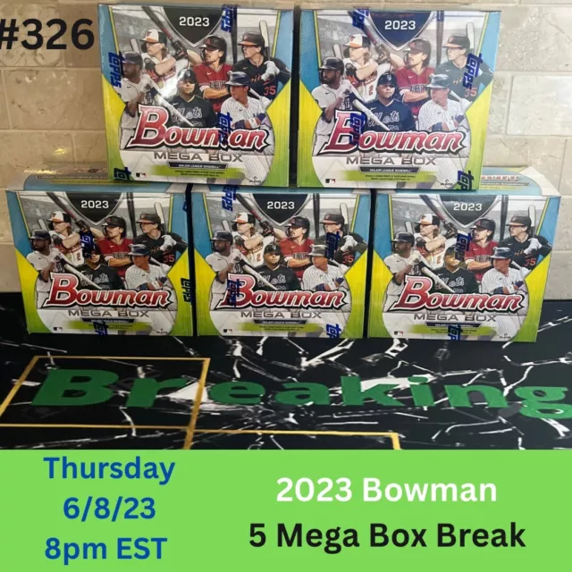 SAN DIEGO PADRES 2023 Bowman Baseball 5 Mega Box Break 326 4.99