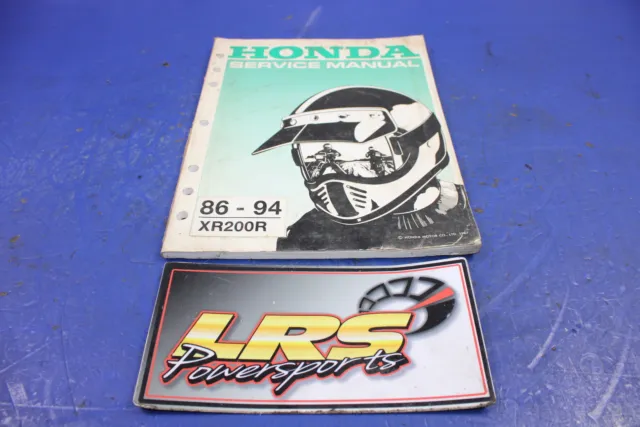 Honda Service Manual Xr200R 1986-1994 Book 61Kt006