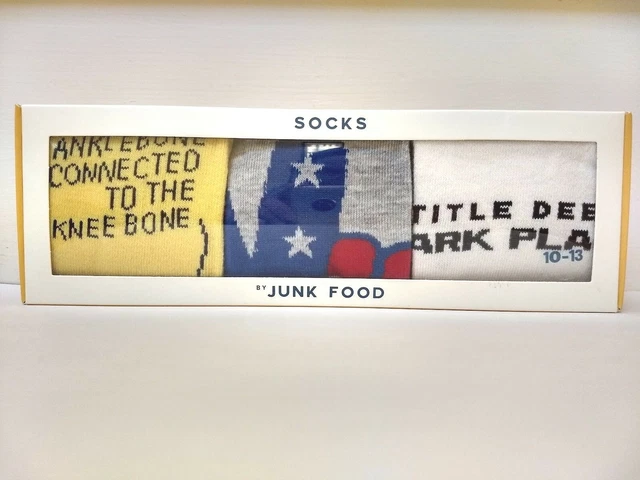 Hasbro 3 Pack Game Night Mens Fun Socks Size 10-13 Junk Food Operation Monopoly