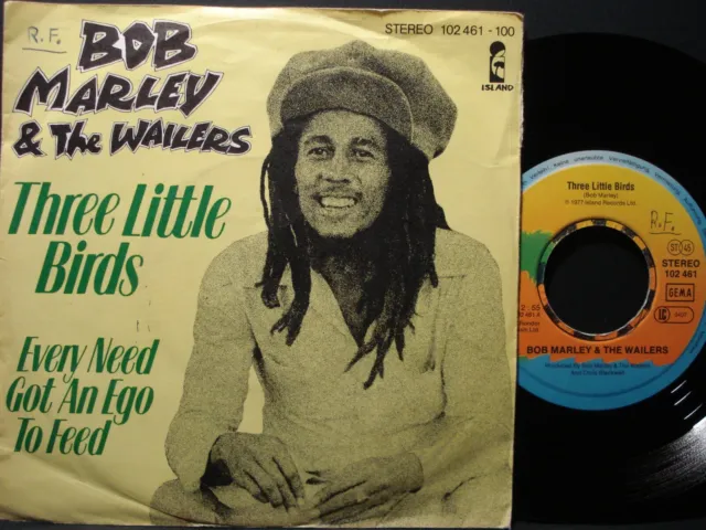 Bob Marley & The Wailers Reggae 45 & Picture Sleeve – Three Little Birds