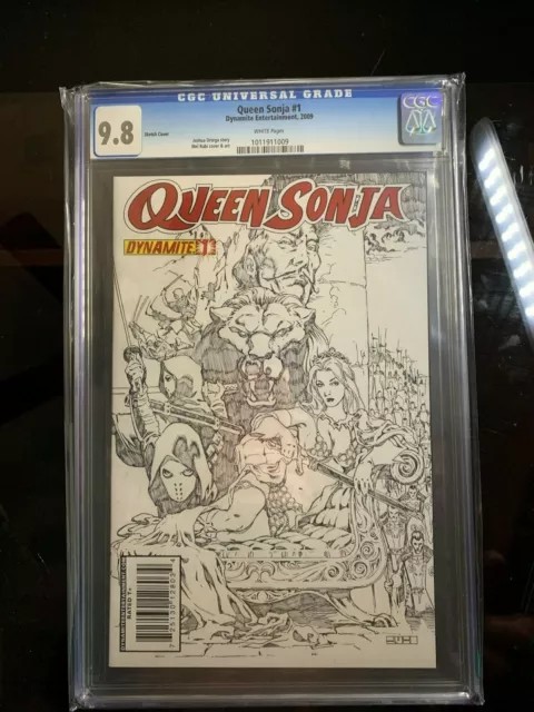 Queen Sonja # 1 CGC 9.8 Mel Rubi Sketch Variant Cover Dynamite 2009 3