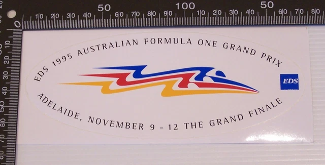 VINTAGE 1995 ADELAIDE F1 Grand Prix Australia Souvenir Adhesive Promo ...