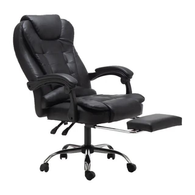 2024 MAX Office Chair Executive Computer Chairs High Back PU Leather Black 64CM