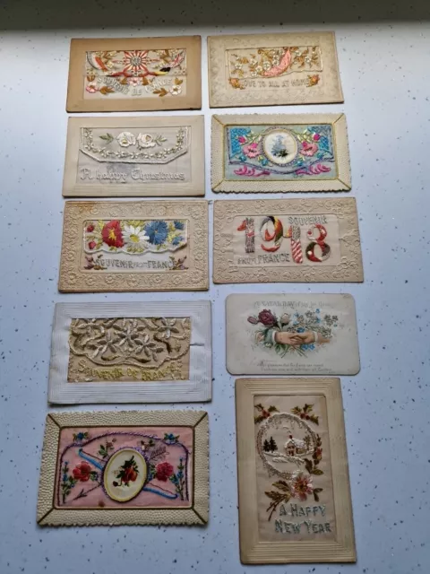 First World War (WW1) Embroidered Silk Postcards